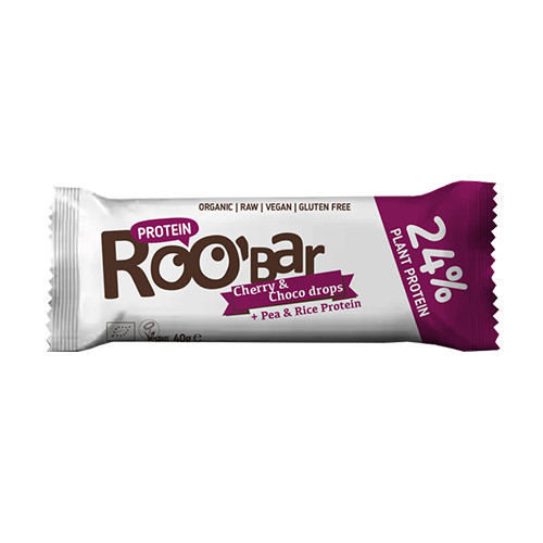 BIO Roobar proteinska pločica – trešnja & čokolada, 40 g