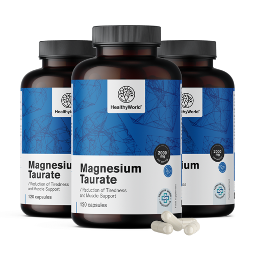 3x Magnezijev taurat 2000 mg, ukupno 360 kapsula