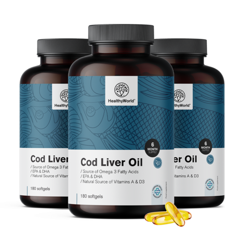 3x Ulje jetre bakalara, ukupno 540 mekih kapsula