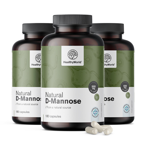 3x Prirodna D-manoza 1500 mg, ukupno 540 kapsula