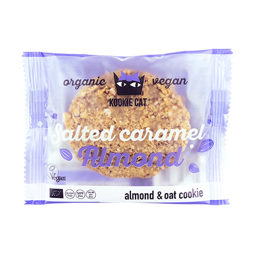 BIO Kookie Cat süti - sós karamell & mandula, 50 g