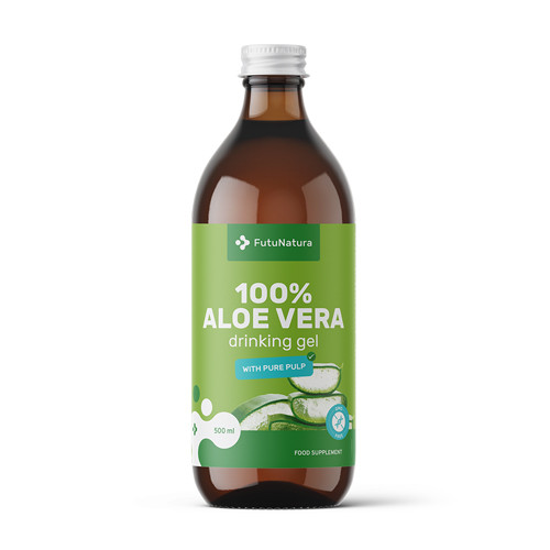 100% Aloe vera lé pépdarabokkal - gyomor és emésztés, 500 ml