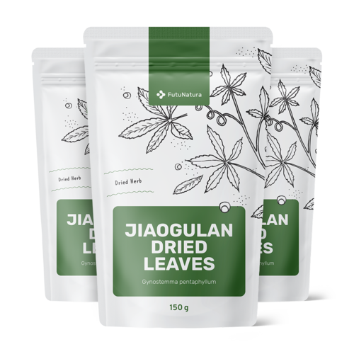 3x Jiaogulan szárított levelek, összesen 450 g