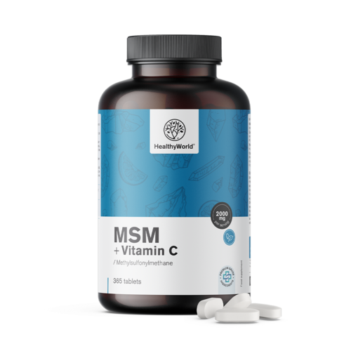 MSM 2000 mg – C-vitaminnal, 365 tabletta