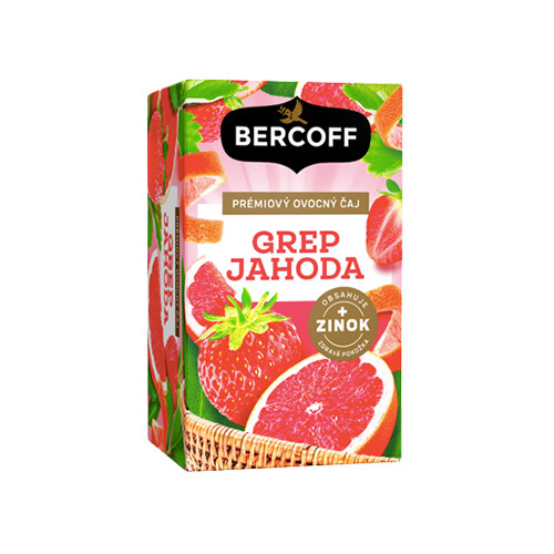 Gyümölcstea – grapefruit, eper és cink, 16 x 2 g