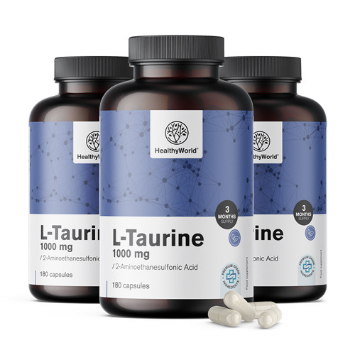 3x L-taurin 1000 mg, összesen 540 kapszula