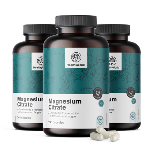3x Magnézium-citrát 234 mg, összesen 720 kapszula