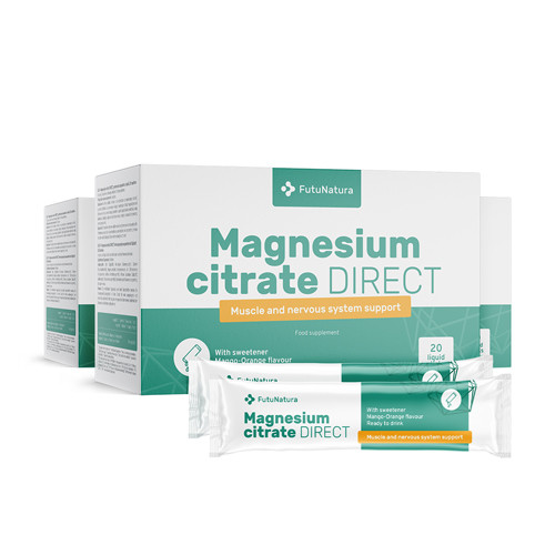 3x Magnézium-citrát DIRECT – ital, összesen 60 ital