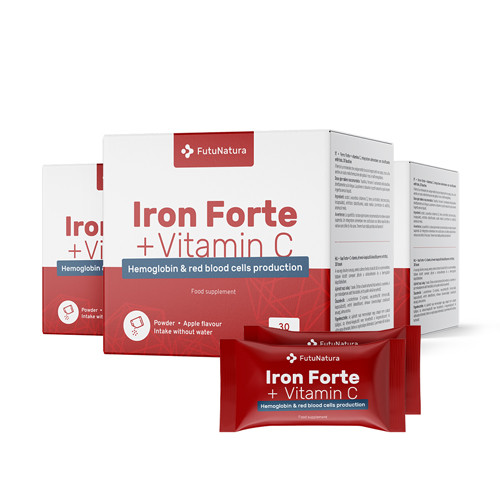 3x Vas Forte + C-vitamin DIRECT, összesen 90 tasak