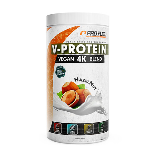 V-Protein 4K vegán fehérje – mogyoró, 750 g