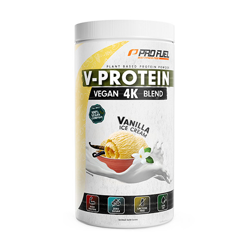 V-Protein 4K vegán fehérje – vaníliafagylalt, 750 g