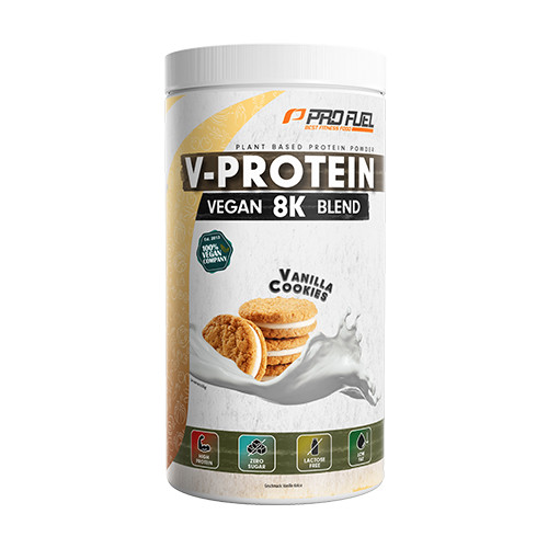 V-Protein 8K Vegán fehérje – vaníliás piskóta, 750 g