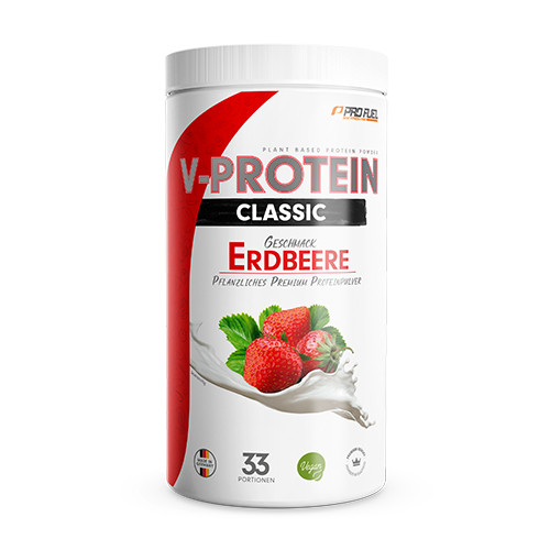 V-Protein Classic vegán fehérje – eper, 1000 g