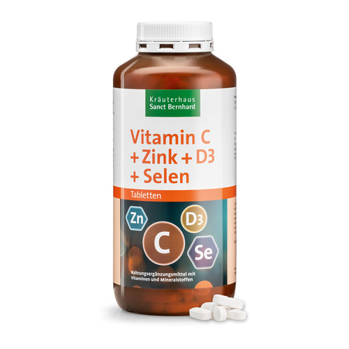 C-vitamin + cink + D3 + szelén, 365 tabletta