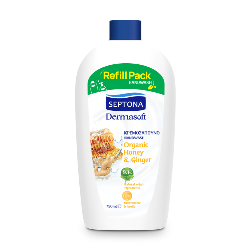 Dermasoft folyékony kéziszappan – méz és gyömbér, 750 ml
