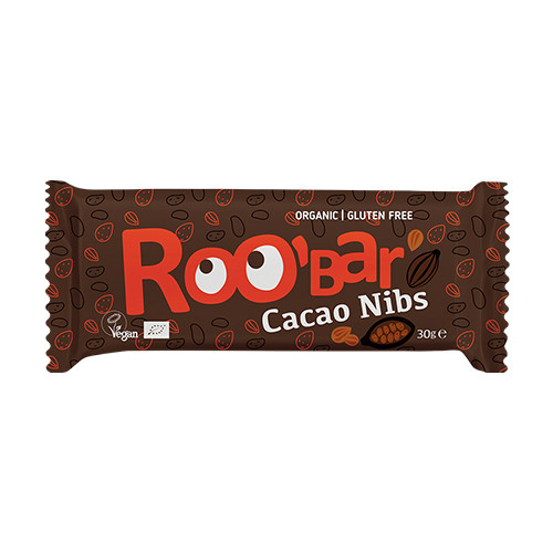 BIO Roobar vegán szelet – kakaóbab, 30 g