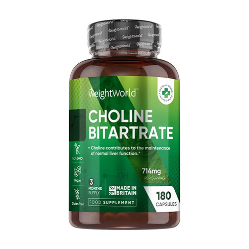 Kolin bitartrát 714 mg, 180 kapszula