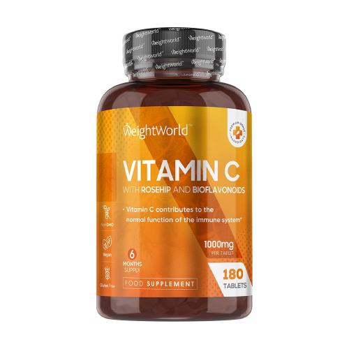 C-vitamin 1000 mg + csipkebogyó + bioflavonoidok, 180 tabletta