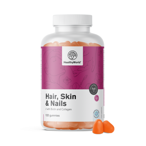 Hair, Skin & Nails – Бонбони за коса, кожа и нокти, 120 гумени бонбона