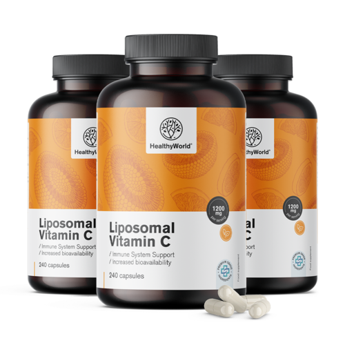 3x Lipozomální vitamín C 1200 mg, dohromady 720 kapslí