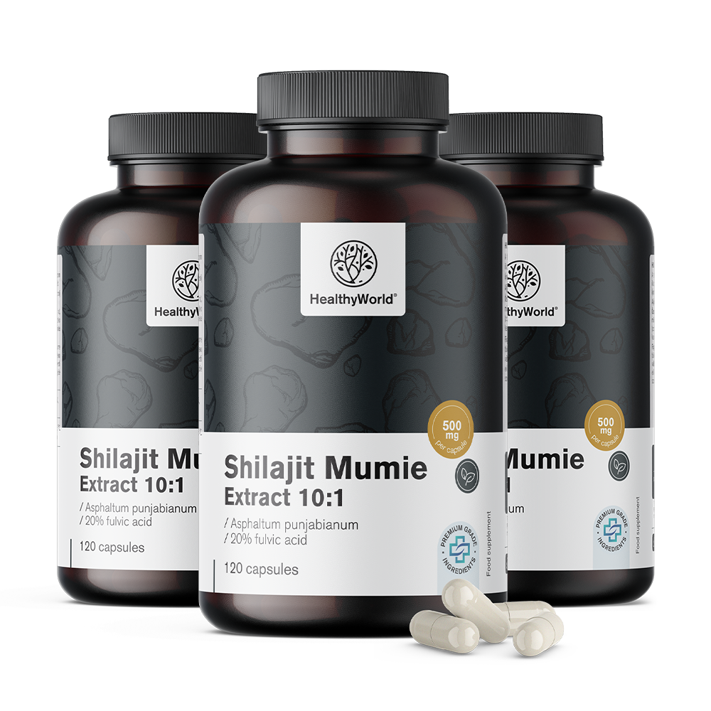 Shilajit Mumie 10:1 en cápsulas