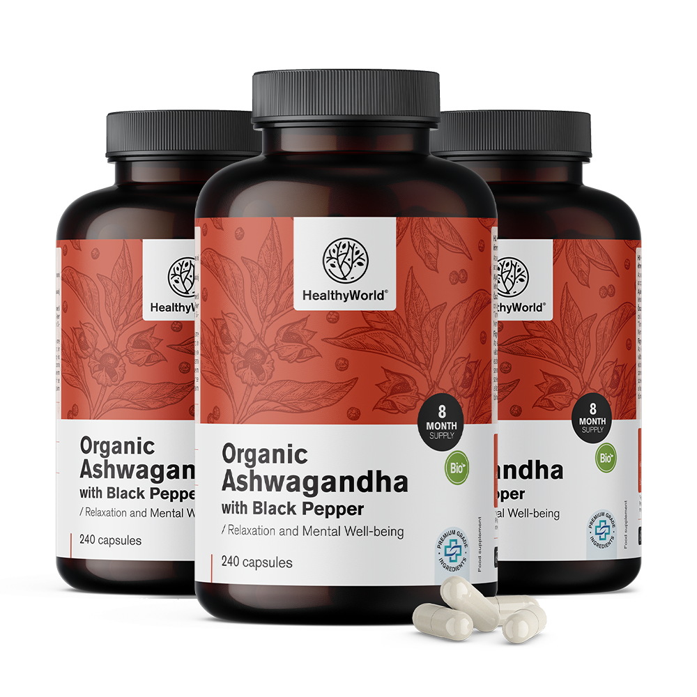 BIO Ashwagandha avec poivre noir.