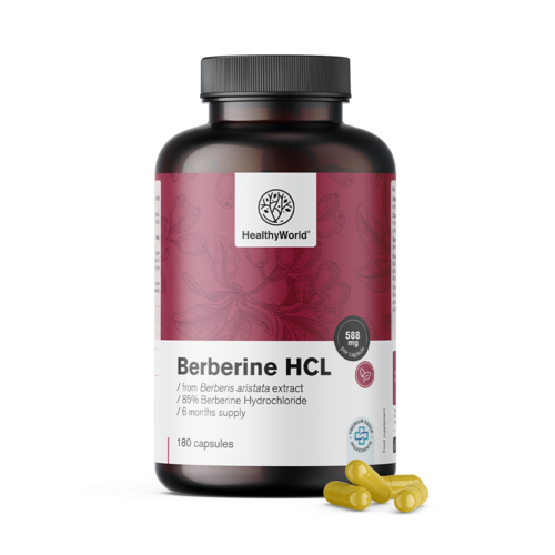 Βερβερίνη HCL 500 mg, 180 κάψουλες