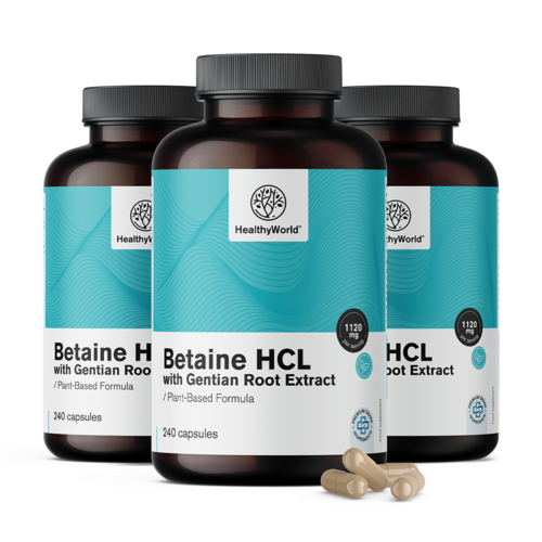 3x Βεταΐνη HCL 1120 mg, συνολικά 720 κάψουλες
