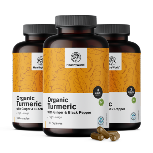 3x BIO Kurkuma 1440 mg – s đumbirom i crnim paprom, ukupno 540 kapsula