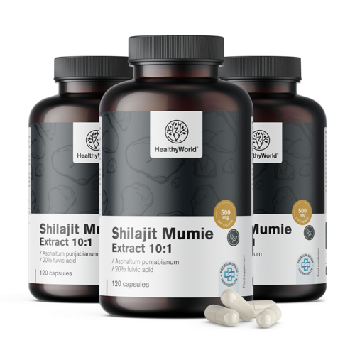 3x Shilajit Mumio Extract 10:1, totale 360 capsule