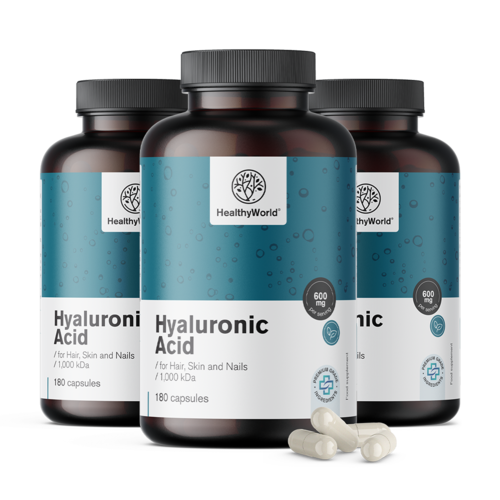 3x Acido ialuronico 600 mg, totale 540 capsule