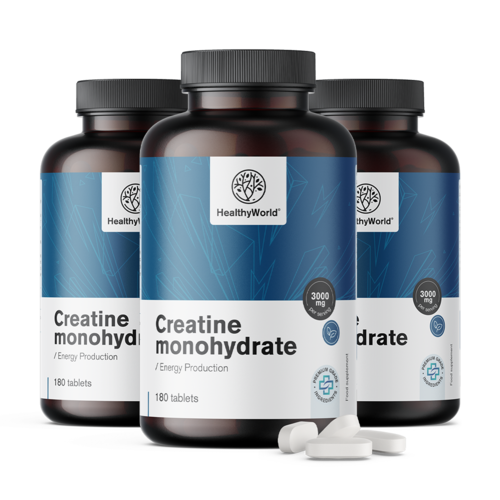 3x Creatina monoidrato 3000 mg, totale 540 compresse