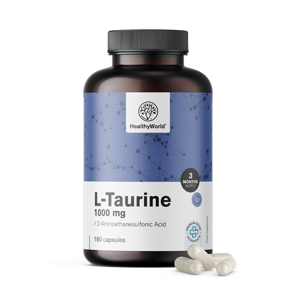 Il taurina in capsule vegane