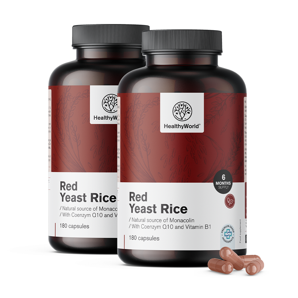 Riso rosso fermentato 250 mg in capsule.