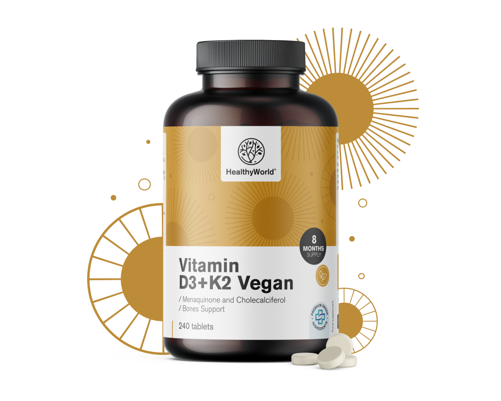 Vitamine vegane D3+K2 