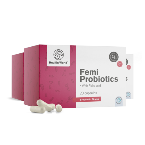 3x Femi Probiotics – per donne, 20 capsule