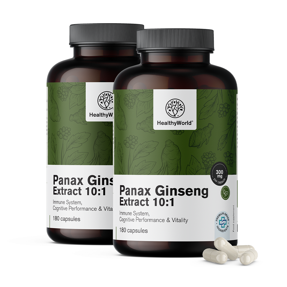 Panax Ginseng 300 mg – izvleček ginsenga 10:1 v kapsulah