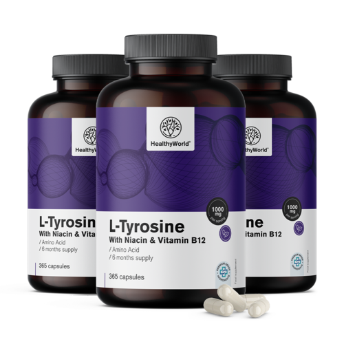 3x L-tyrozyna 1000 mg, razem 1095 kapsułek