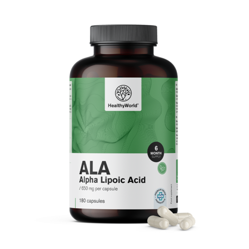 ALA – kwas alfa-liponowy 650 mg, 180 kapsułek