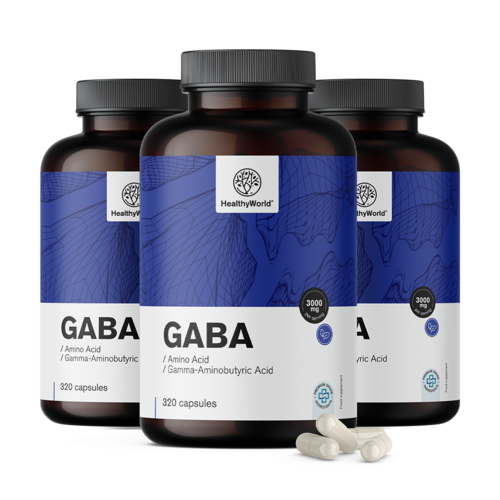 3x GABA 3000 mg, razem 960 kapsułek