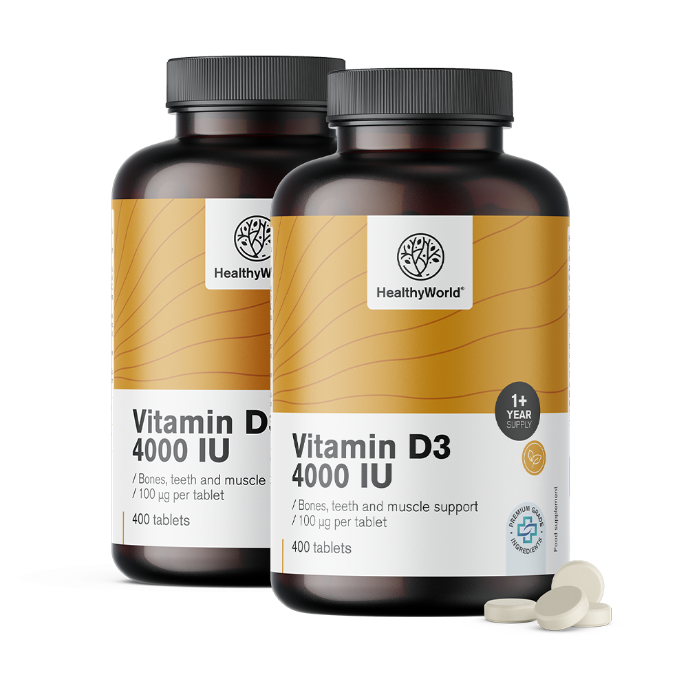 Vitamina D3 4000 UI em embalagem XL