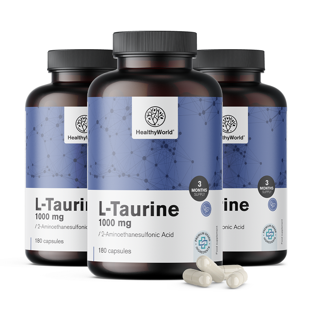L-taurina em cápsulas veganas