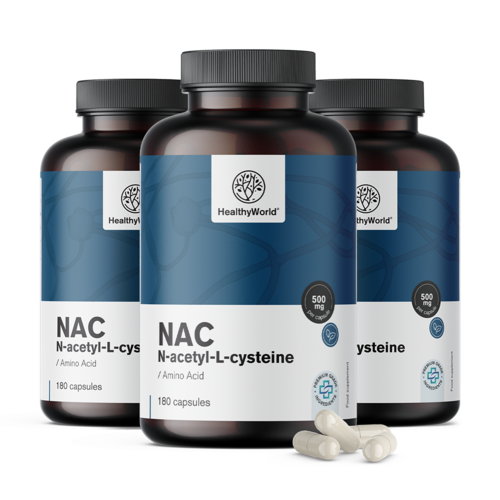 3x NAC 500 mg, total de 540 cápsulas