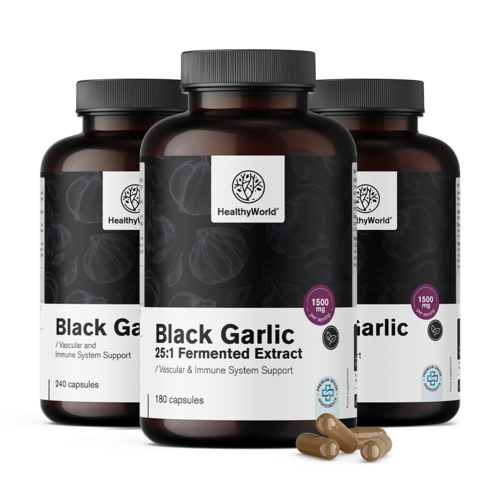 3x Alho negro 1500 mg, total de 540 cápsulas