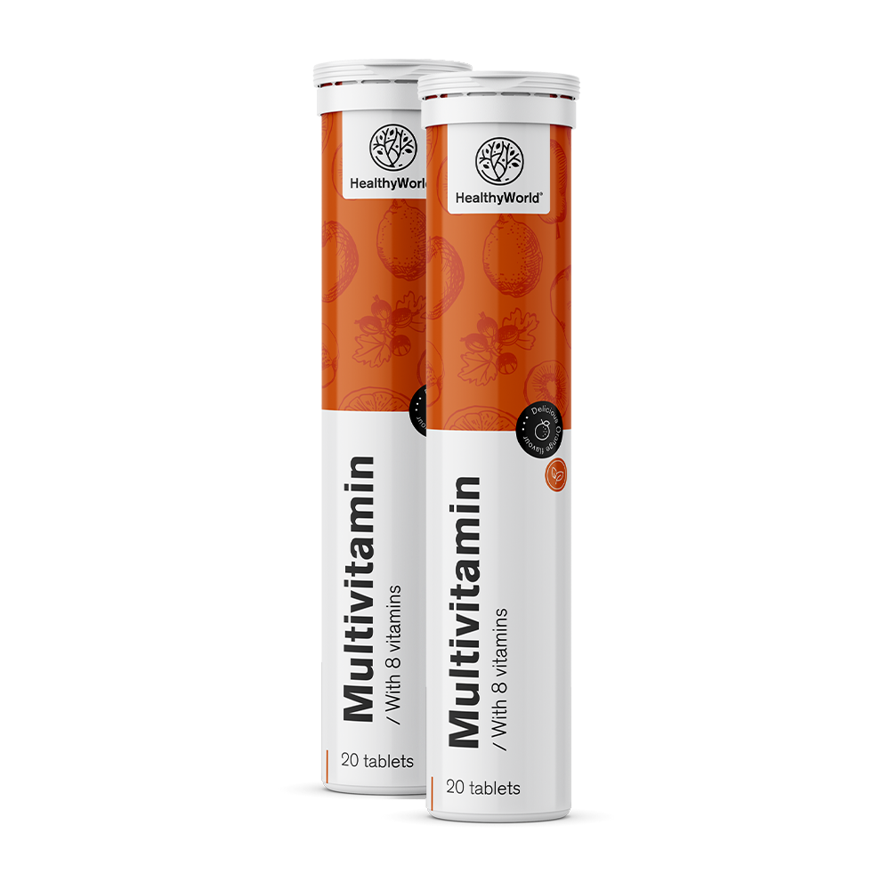 Pastilhas efervescentes com multivitaminas