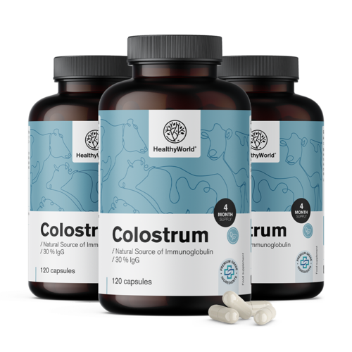 3x Colostro 30 % IgG, total de 360 cápsulas