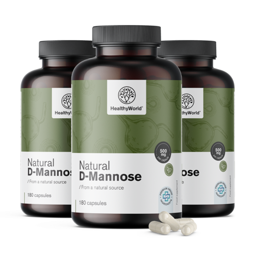 3x D-manoza naturală 1500 mg, total 540 de capsule