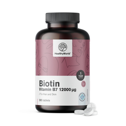 Biotină 12000 µg, 365 de comprimate