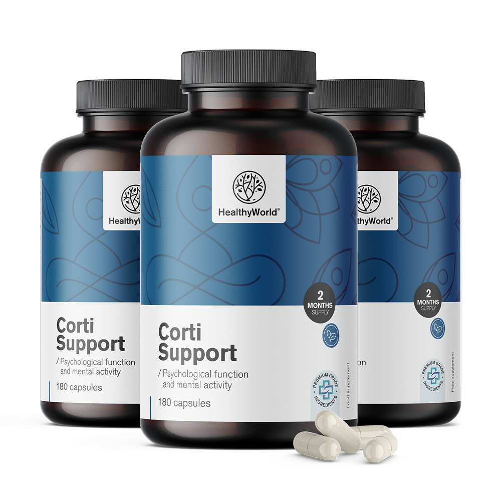 Capsulele de suport Cortisol Support pentru sprijinirea funcționării cognitive.