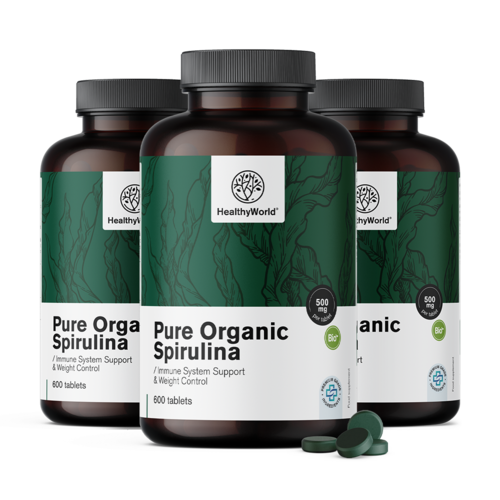 3x BIO Spirulina 500 mg, total 1800 de comprimate